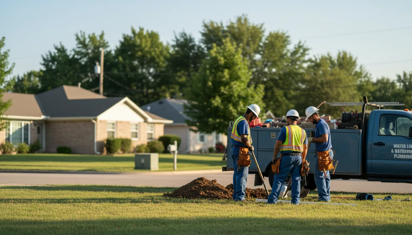 Residential water line and bathroom plumbing service in Edison, NJ